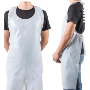 Delantal plástico blanco x25 uni.